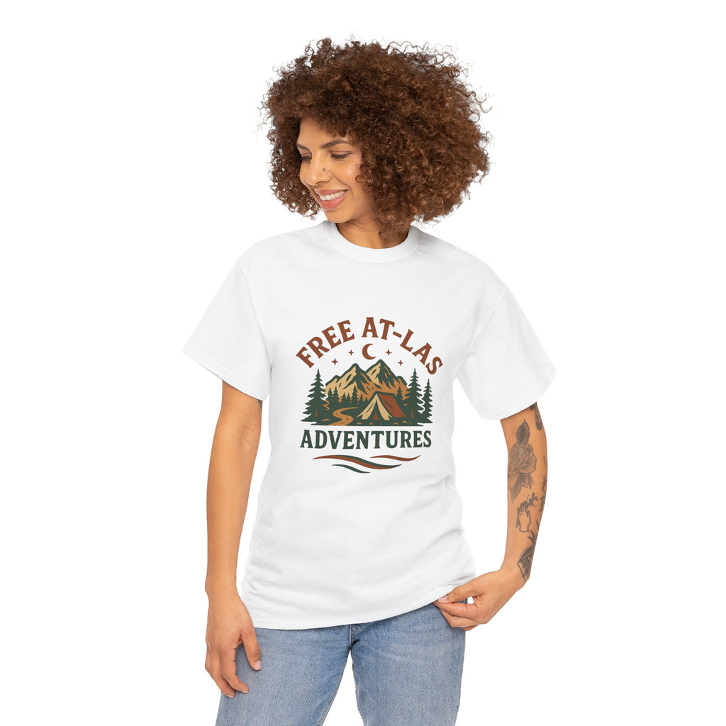 Adventure Graphic Tee — “Free At‑Last Adventures” Camping T‑Shirt