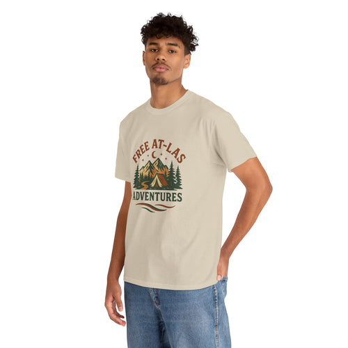 Adventure Graphic Tee — “Free At‑Last Adventures” Camping T‑Shirt