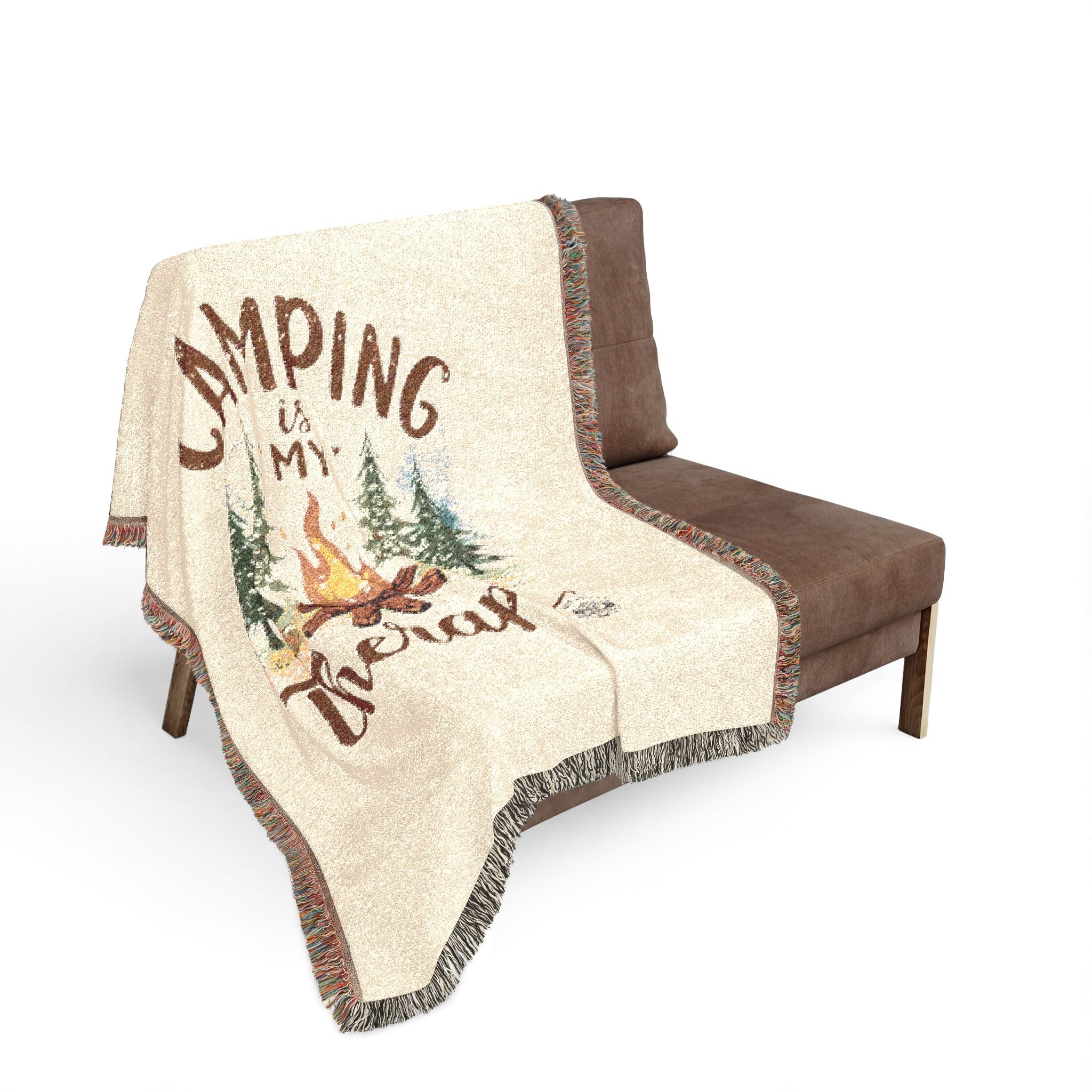 Camping is my Therapy Cozy Camping Throw