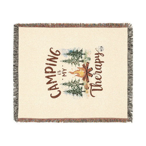 Camping is my Therapy Cozy Camping Throw