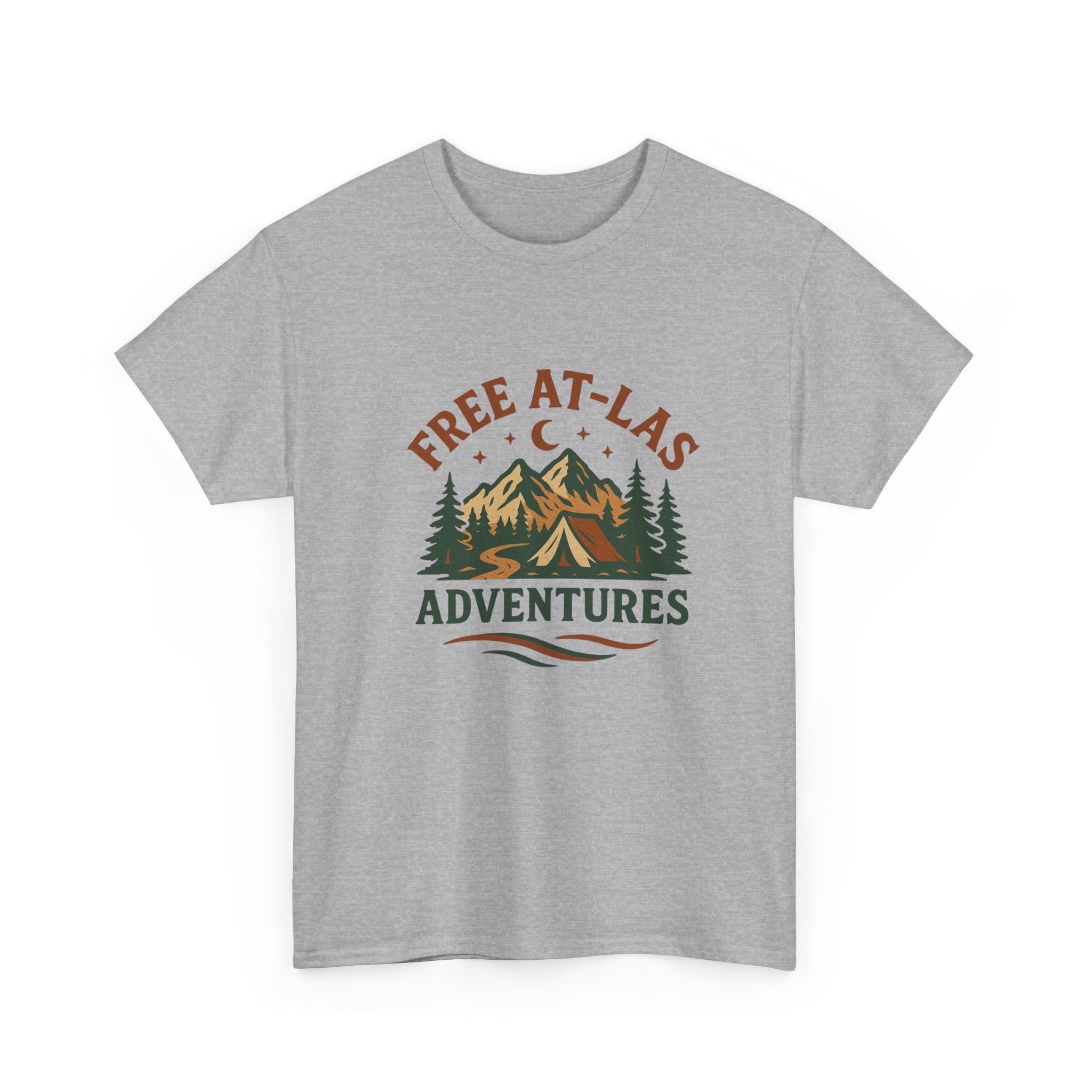 Adventure Graphic Tee — “Free At‑Last Adventures” Camping T‑Shirt