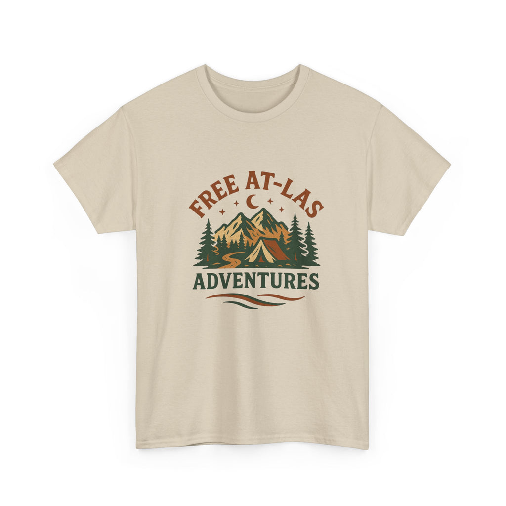 Adventure Graphic Tee — “Free At‑Last Adventures” Camping T‑Shirt